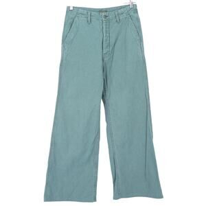 MOTHER The Major Roller Sneak Jean Roger That Green Button Fly Women's 26